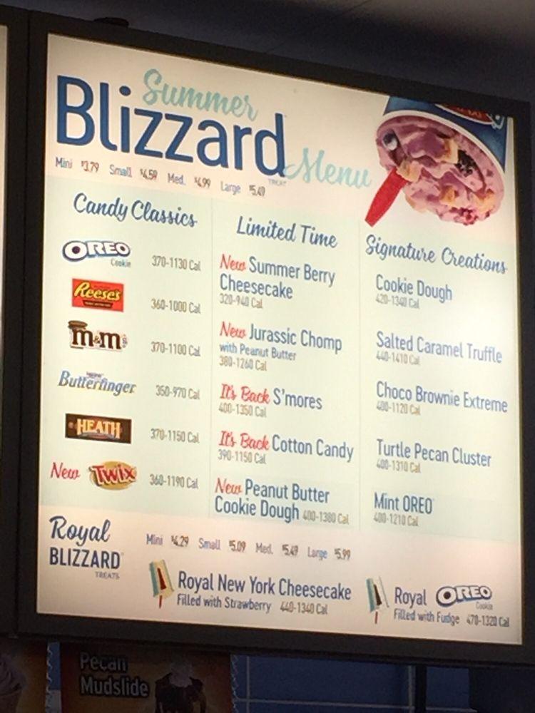 Menu at Dairy Queen restaurant, Yarmouth, 917 MA28