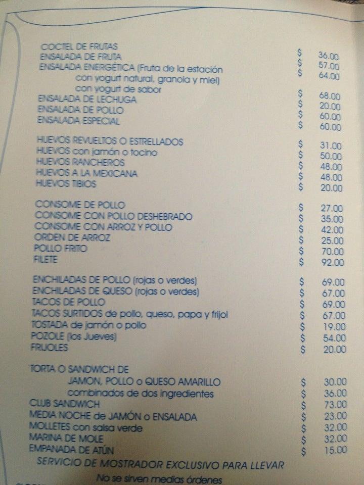 Carta de cafetería La Mariposa Sa De Cv, Santiago de Querétaro, Angela