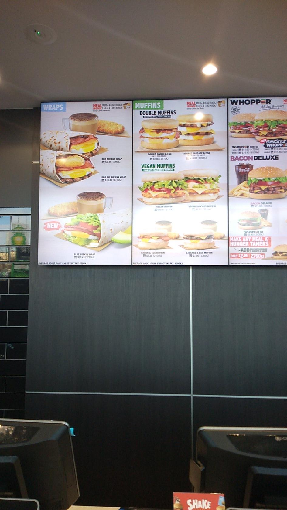 Menu at Hungry Jack's Burgers Port Lincoln restaurant, Port Lincoln