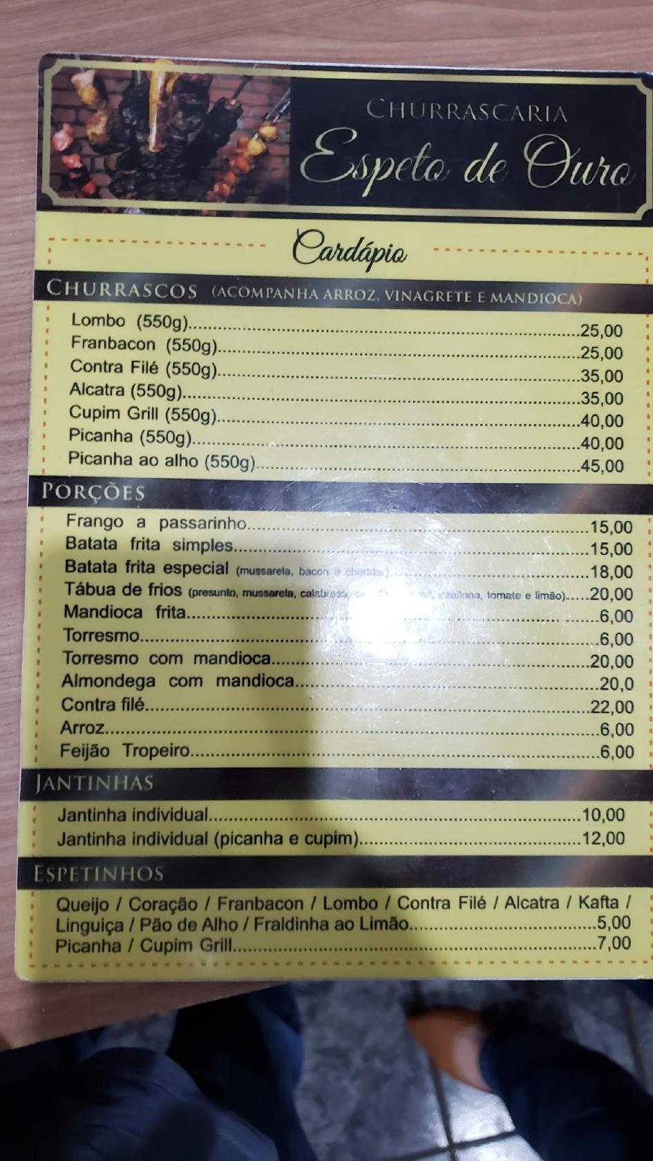 Churrascaria Espeto De Ouro em Jequié Cardápio