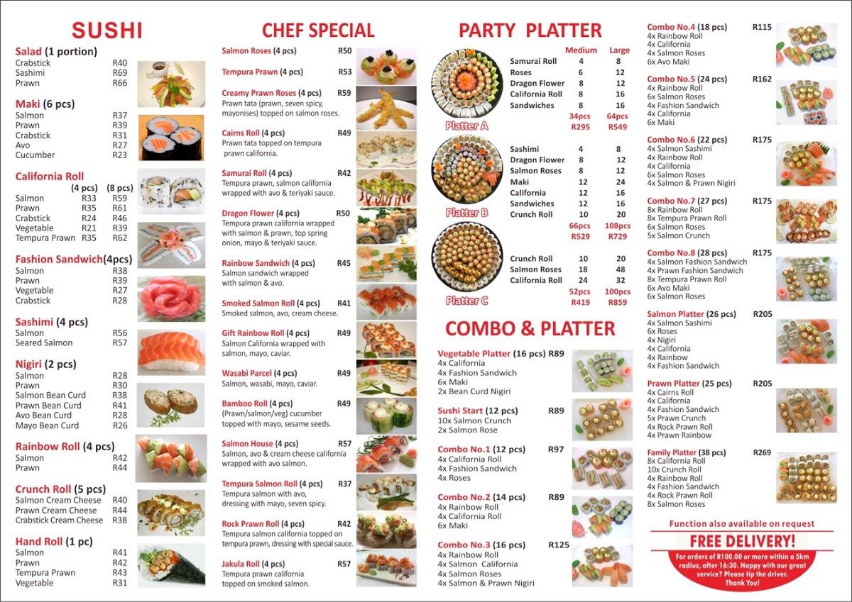 Menu at Salmon House Majik Forest restaurant, Cape Town, Koelenhof St