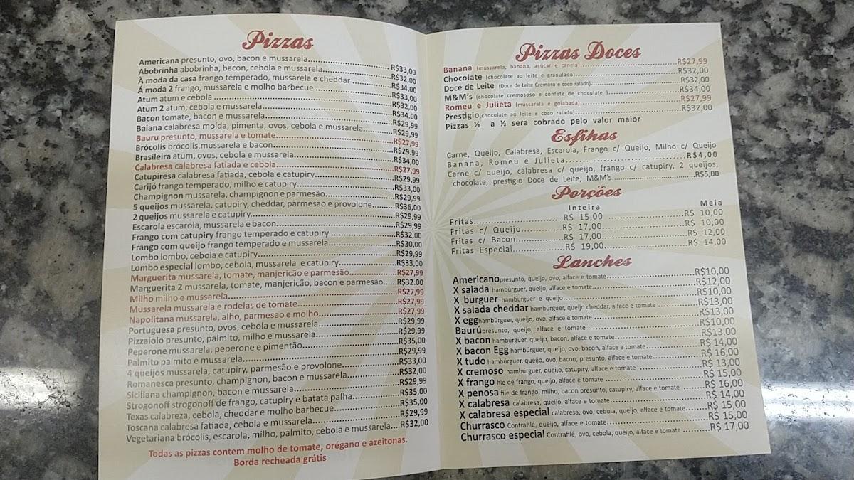 Batata's Pizzaria e Lanchonete cardápio