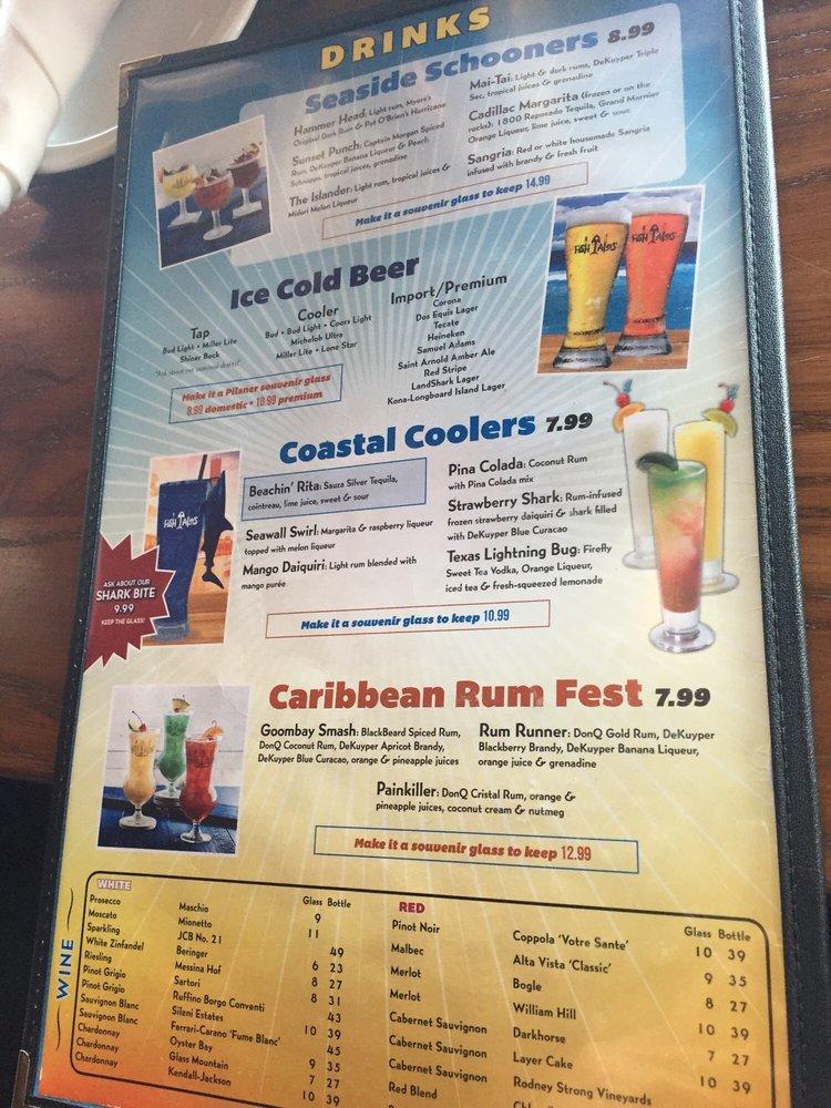 Menu At Fish Tales Restaurant Galveston