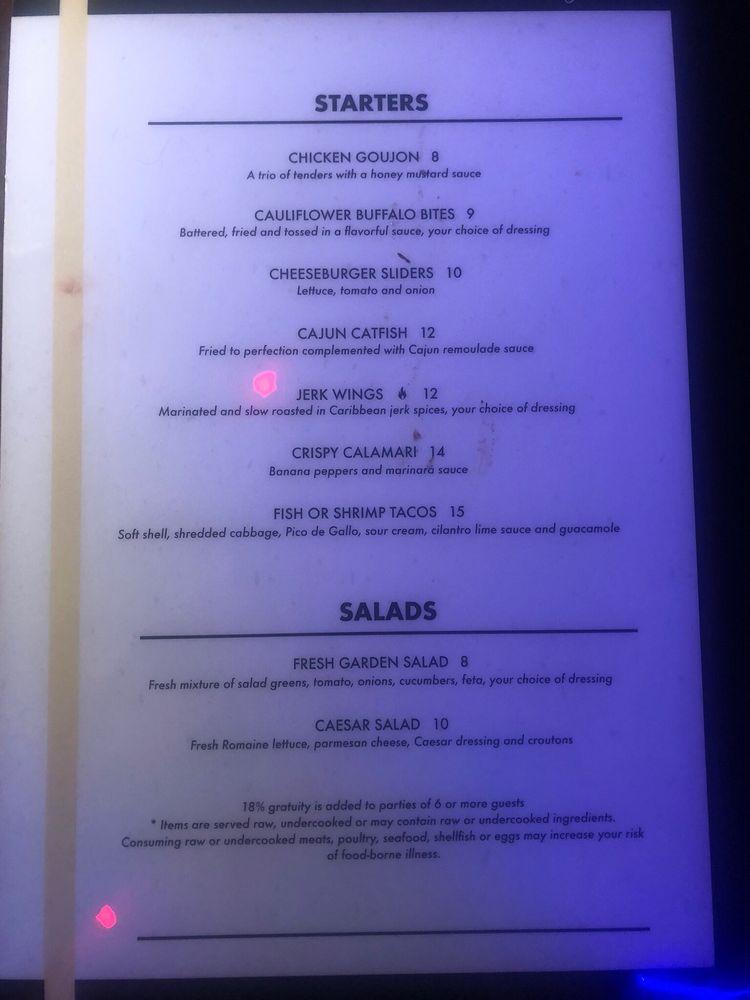 Carta de Piano Keys Restaurant and Lounge, Brandywine