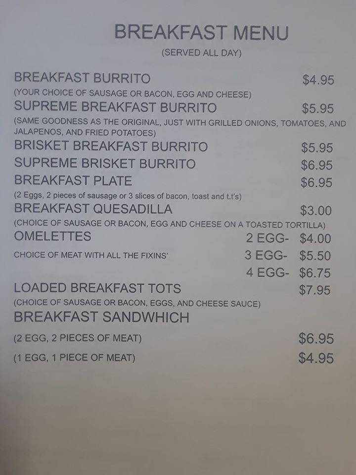 Menu at Buzzard Roost Burgers BBQ, Rising Star