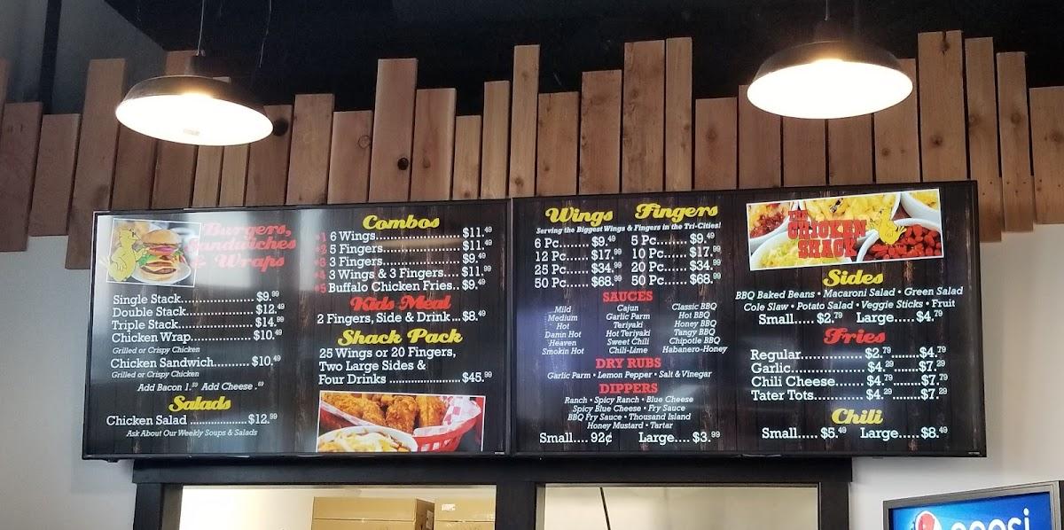 Menu At The Chicken Shack-pasco Fast Food, Pasco