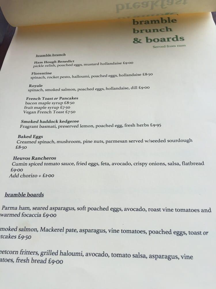 Menu at Bramble restaurant, Giffnock, 205 Fenwick Road