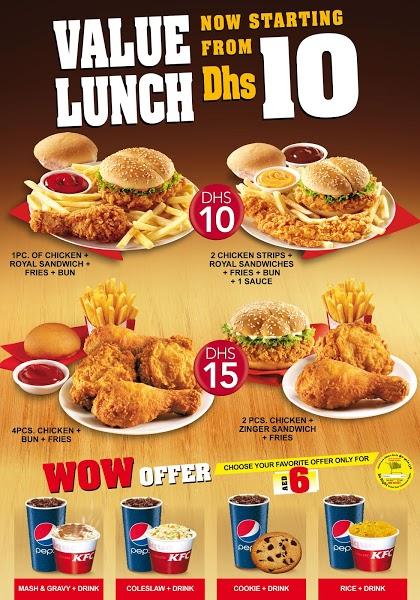 Menu at KFC - Madinat Zayed Branch restaurant, Abu Dhabi, 438 Sultan ...