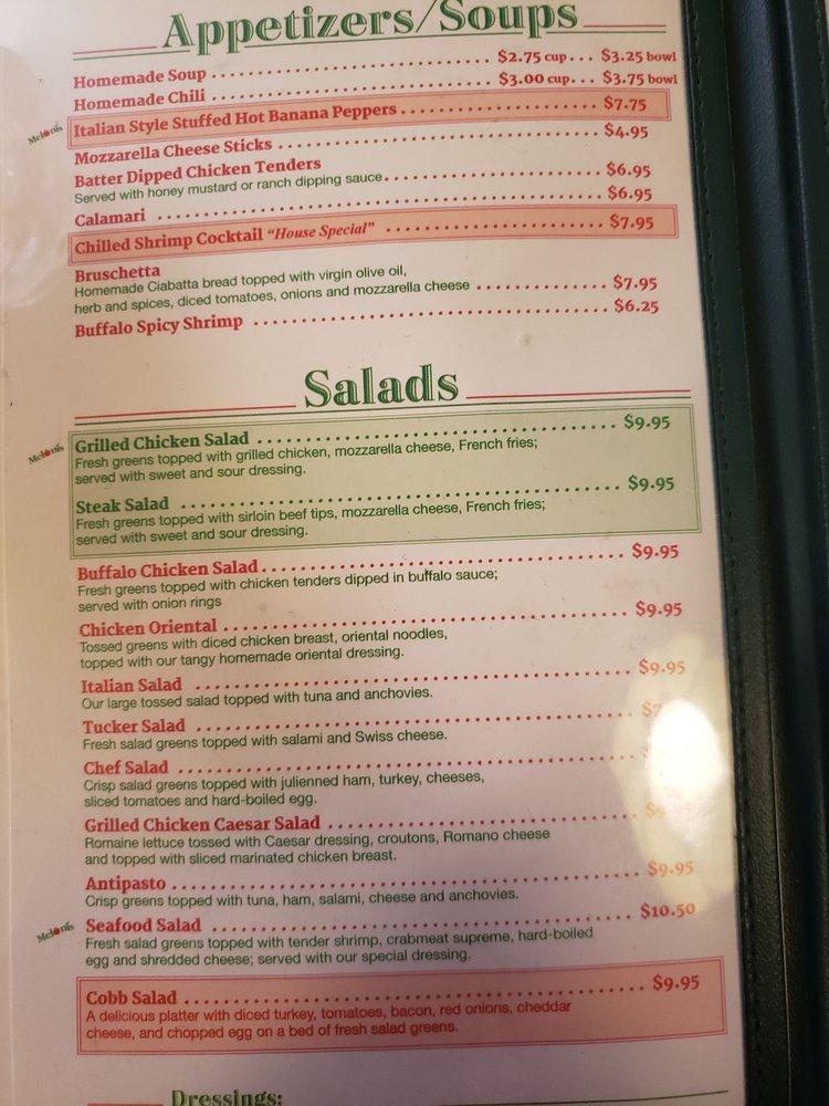 Menu at Meloni's Restaurant, Uniontown
