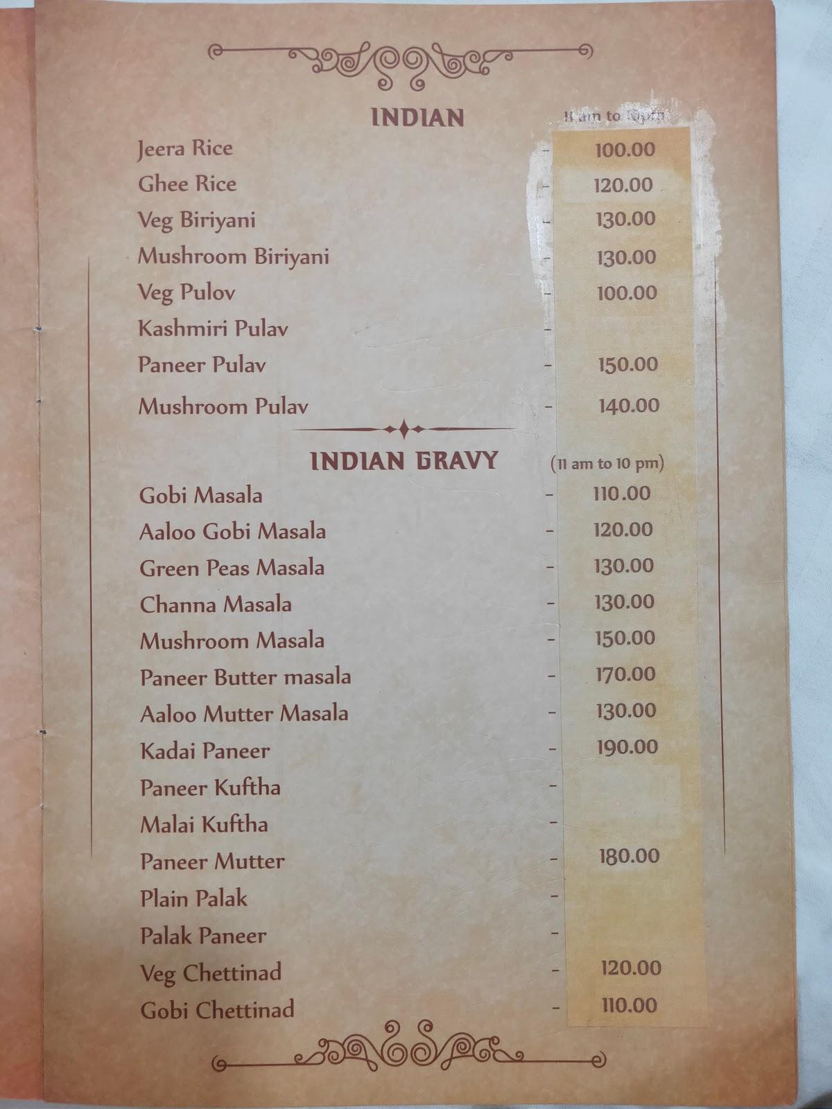 Menu at Ashoka Restaurant, Rameswaram, Rameswaram