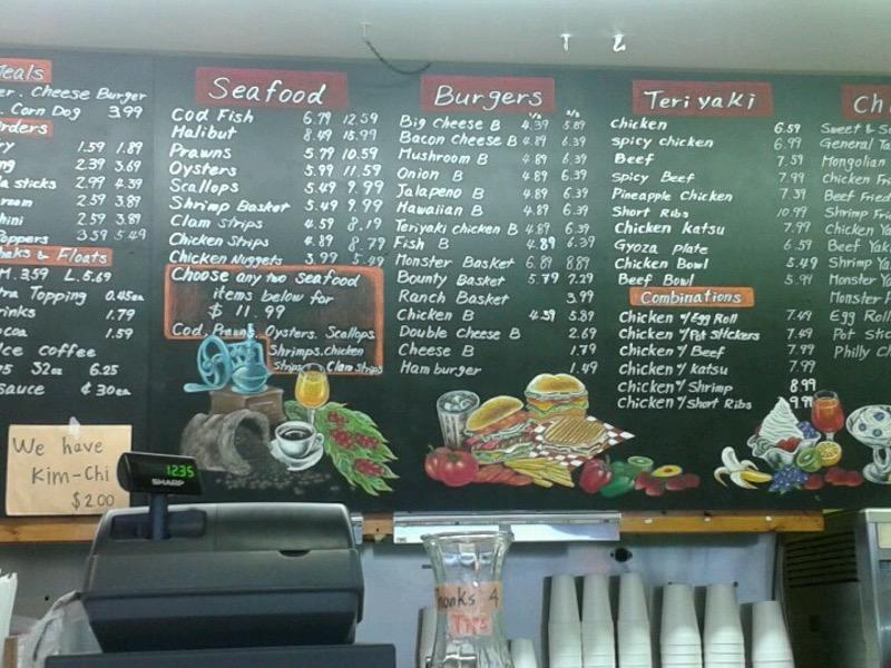 Monster Burgers Tacoma Menu