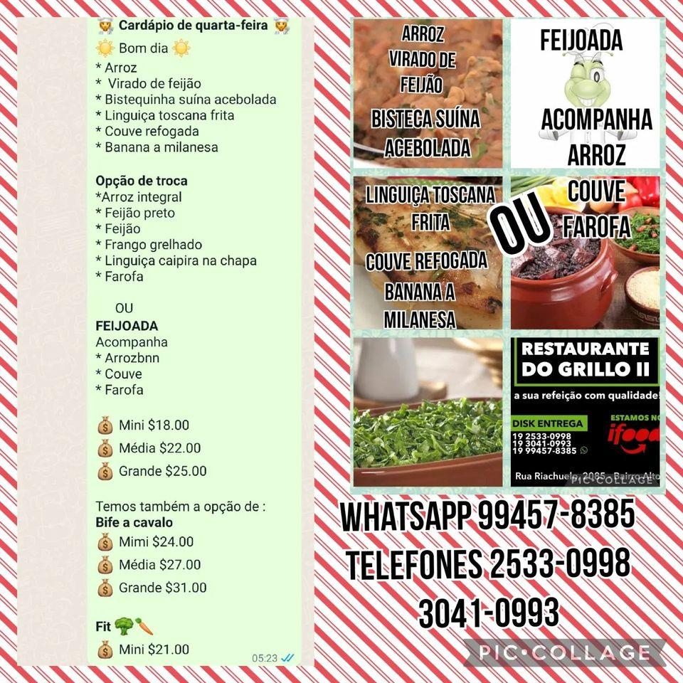 Restaurante Do Grillo 2 cardápio