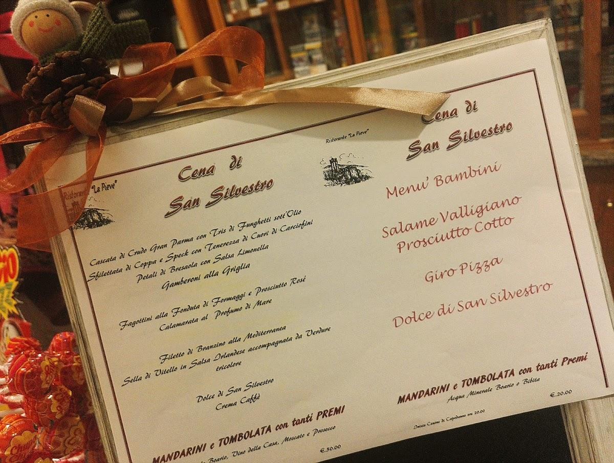 Menu da La Pieve pizzeria, Capo di Ponte