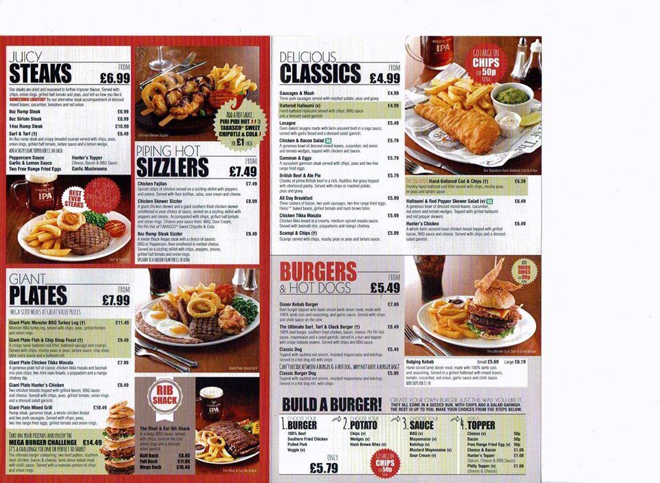 Menu at The Crooked Billet pub & bar, Stevenage