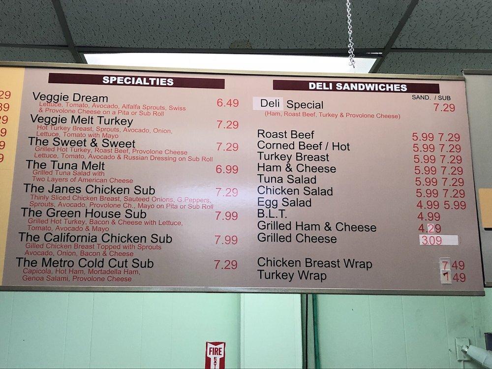 Menu at Sub Stop restaurant, Merrifield