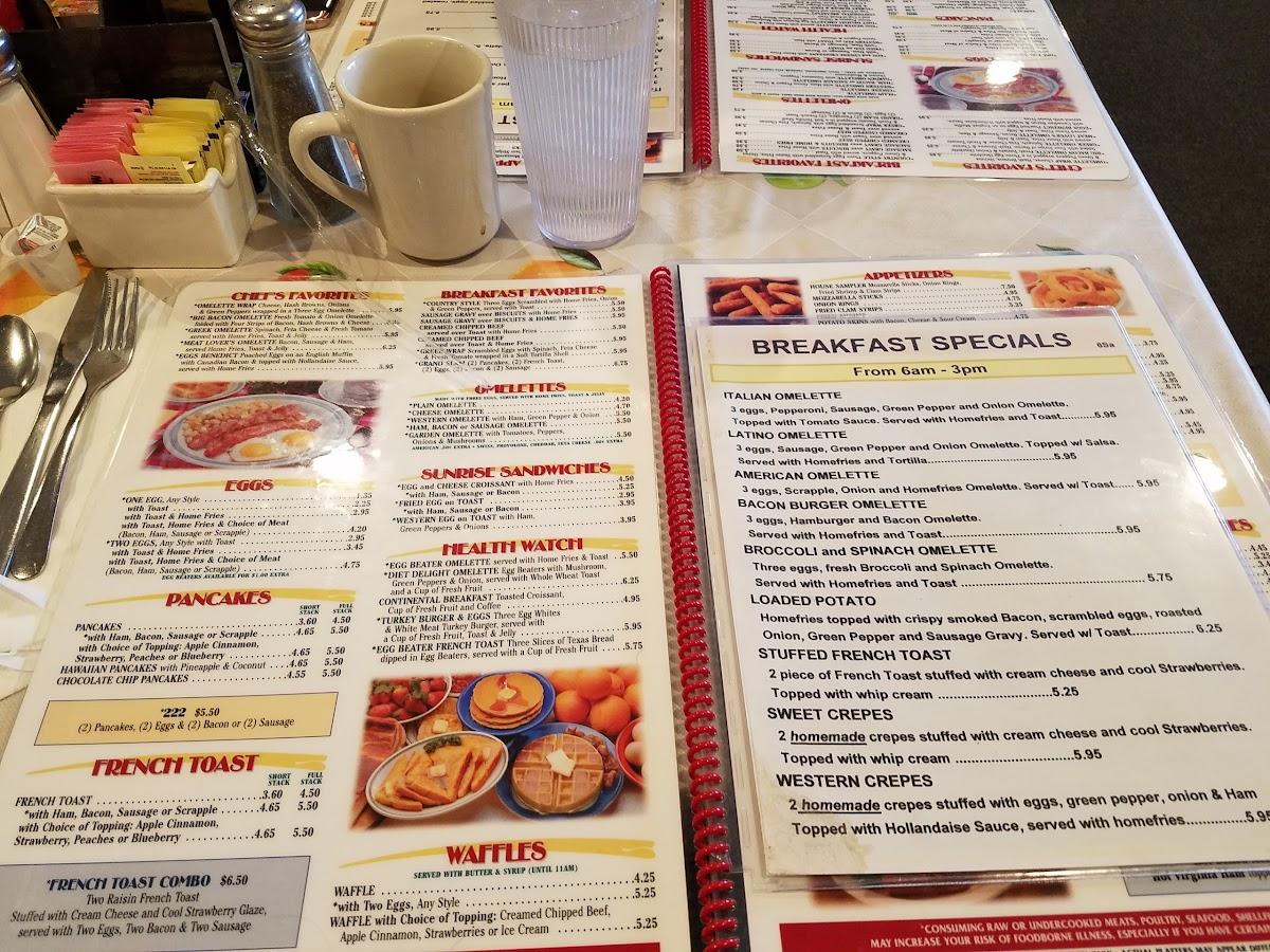 Menu at Breakfast Hut restaurant, Reading