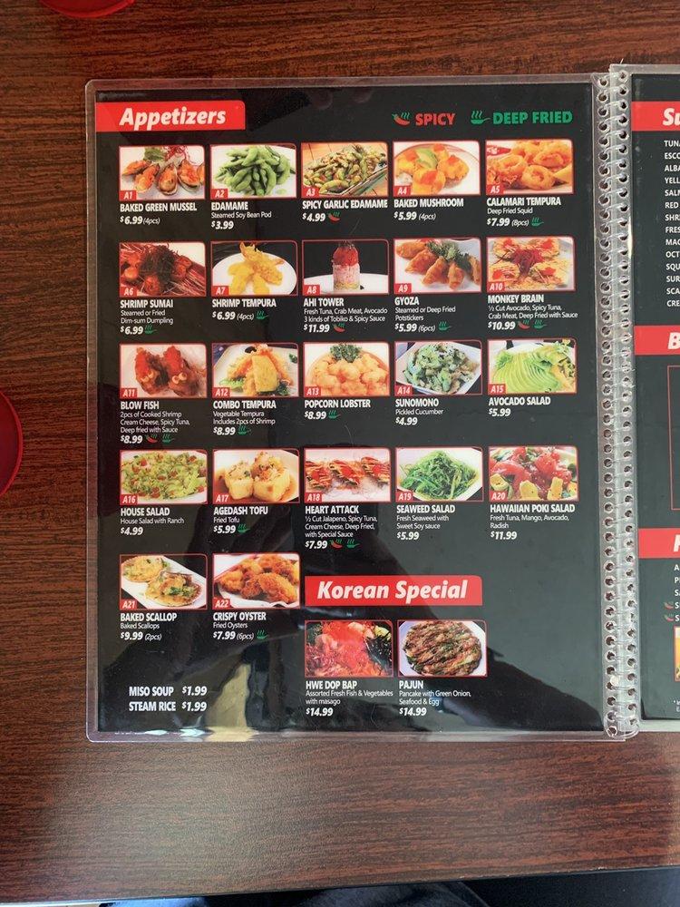 Menu at UMI SUSHI restaurant, Ocean Shores