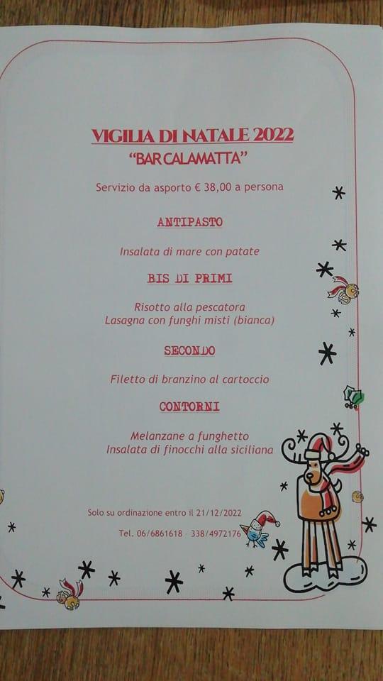 Menu di Bar Calamatta di di Pietra Sonia 