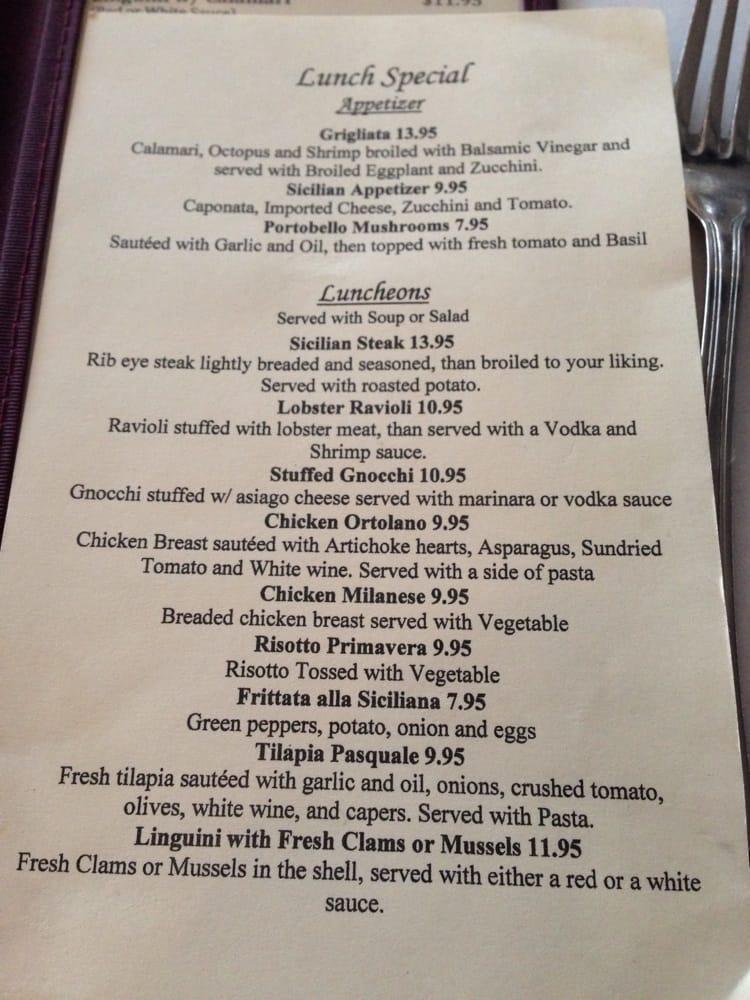 Menu at Joe & Giuseppe Restaurant, Arlington Heights