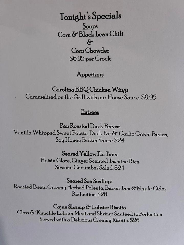 Menu at The Lighthouse Restaurant and Lounge, Colchester