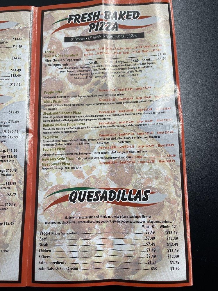 Menu at Lakeview Corner Store & Pizzeria, Wanakah, Lake Shore Rd