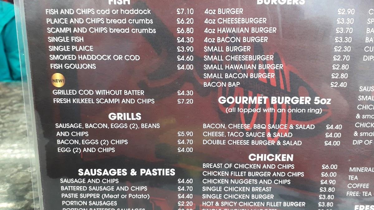 Menu at Merchant Fish & Chip Shop Ballymena fast food, Ballymena