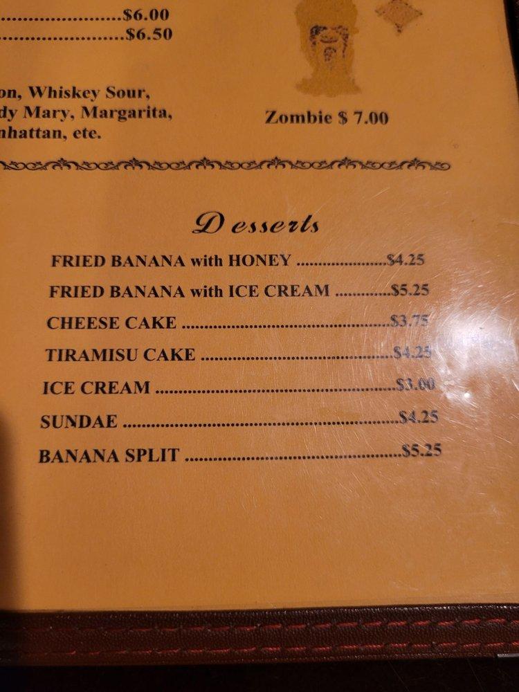 Menu at Oriental Triangle Chinese Restaurant & Lounge, New Orleans