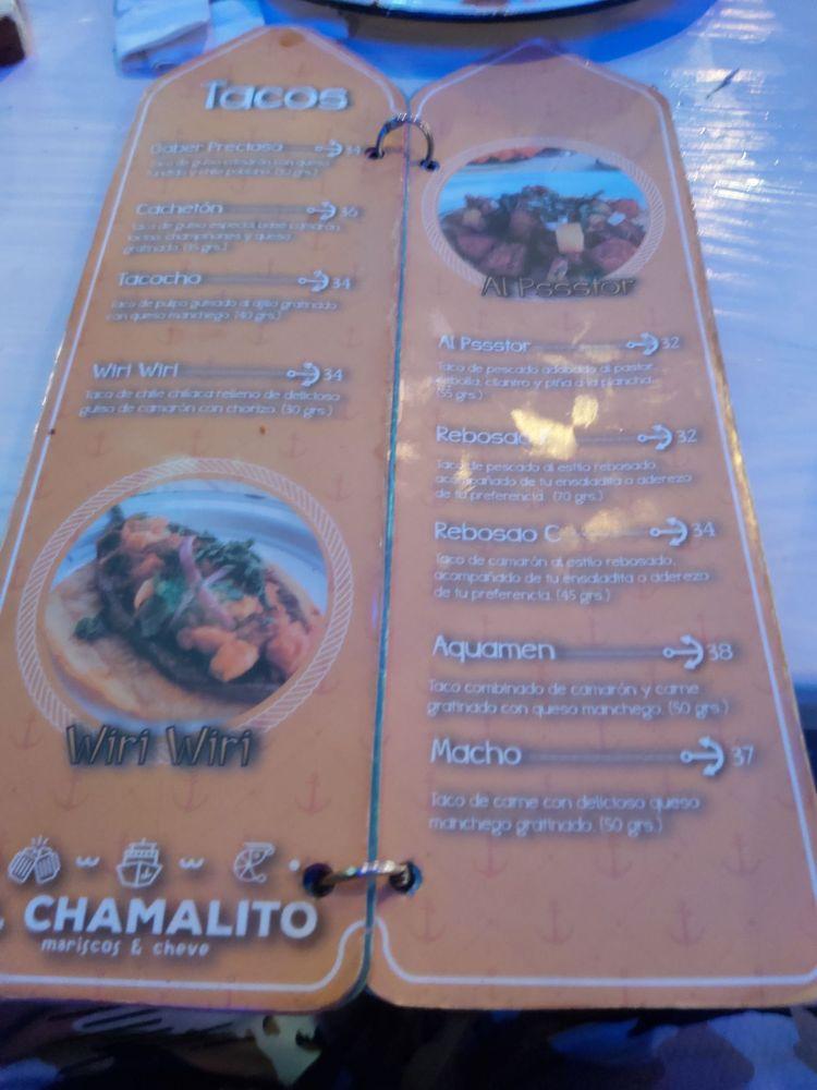 Menu at El Chamalito Vista Hermosa restaurant, Monterrey, Terranova 504