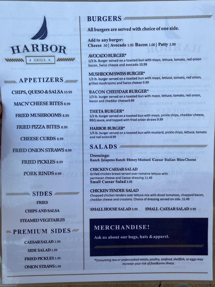 Menu at Keystone Harbor of Oklahoma Marinas pub & bar, Mannford