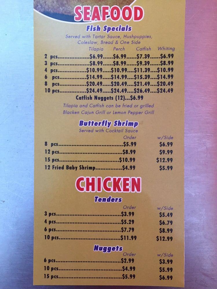 Menu at J's Wing & Seafood restaurant, Lawrence