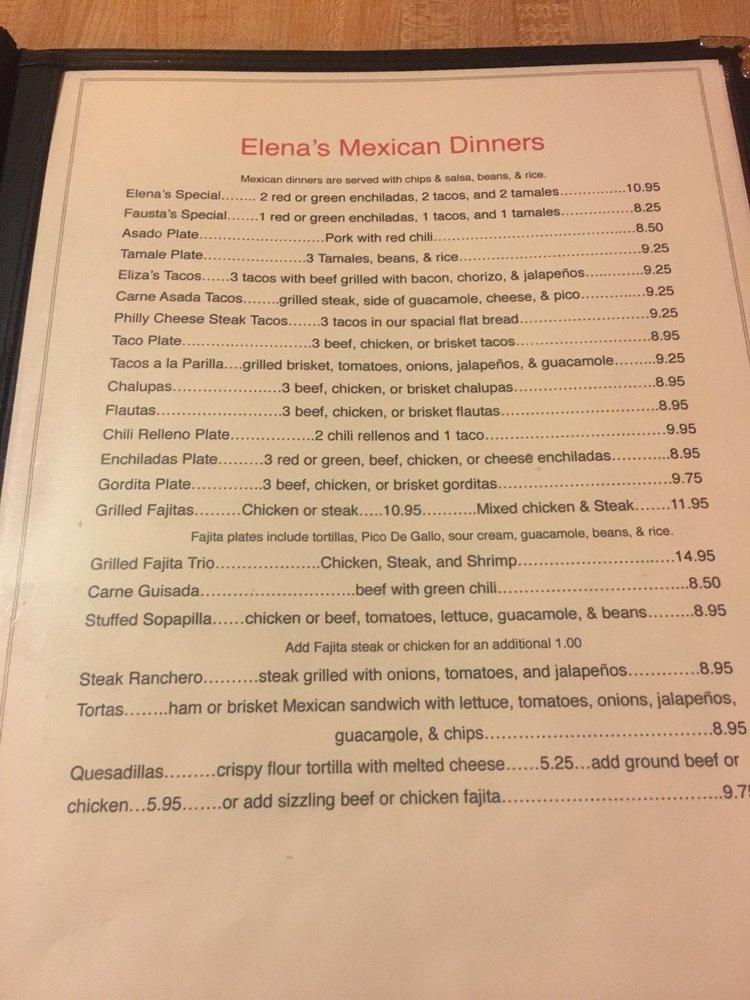 Menu at Jimenez Rancho Grande restaurant, Lovington