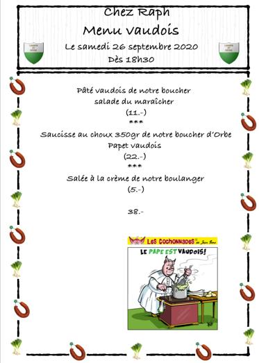 Menu de Restaurant-crêperie-burgers Chez Raph