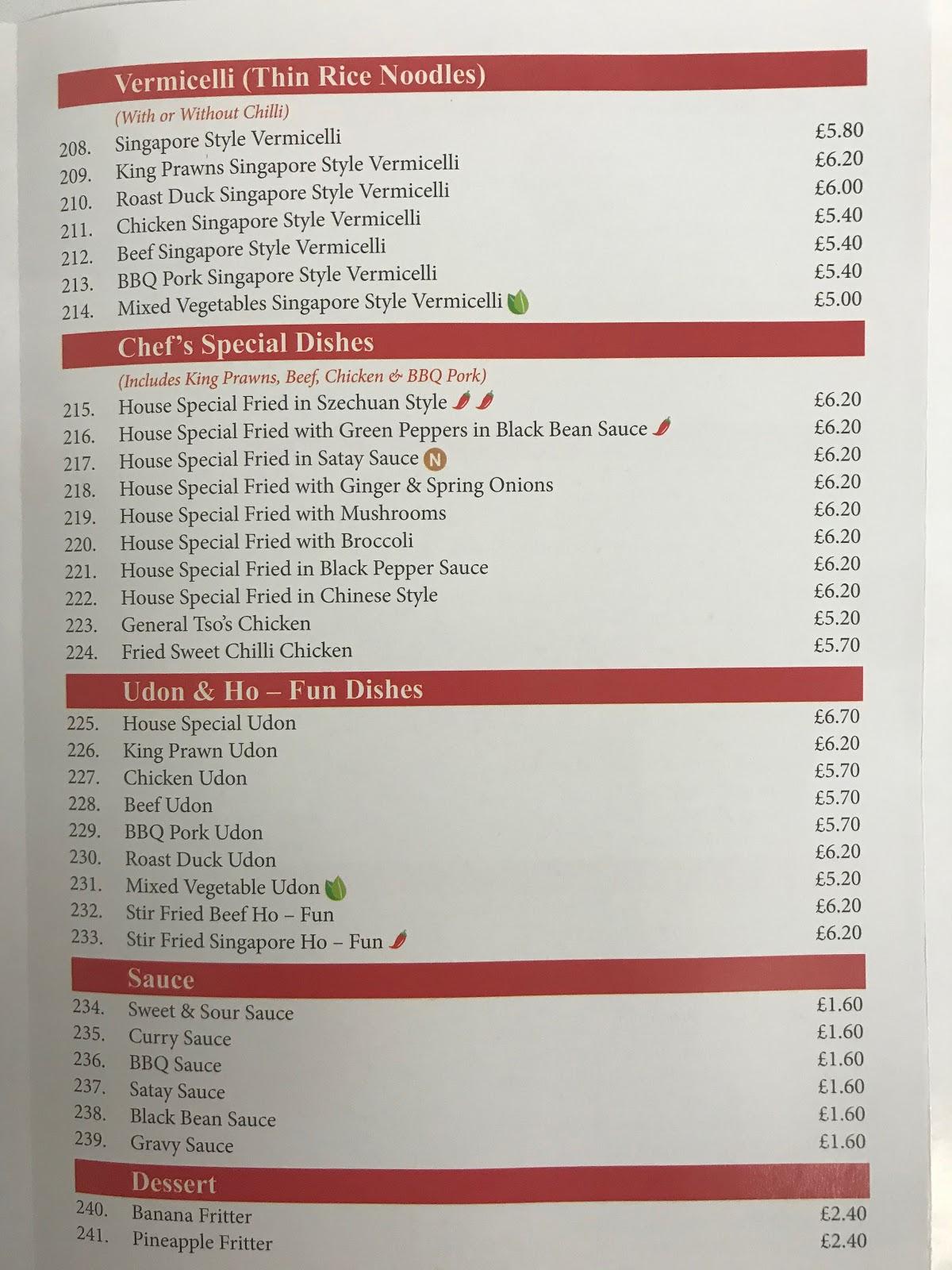 Menu at China House restaurant, Bow Street