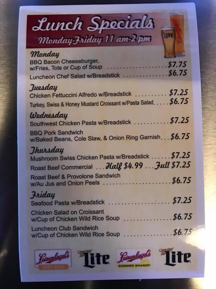 Menu at Big Dog Sports Cafe, North Mankato