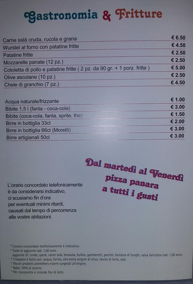 Menu di ARTE PIZZA 