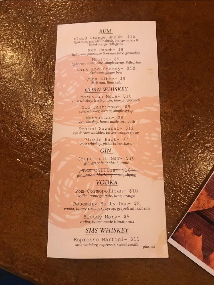 Menu at Triple Sun Spirits Co. Emmaus pub & bar, Emmaus