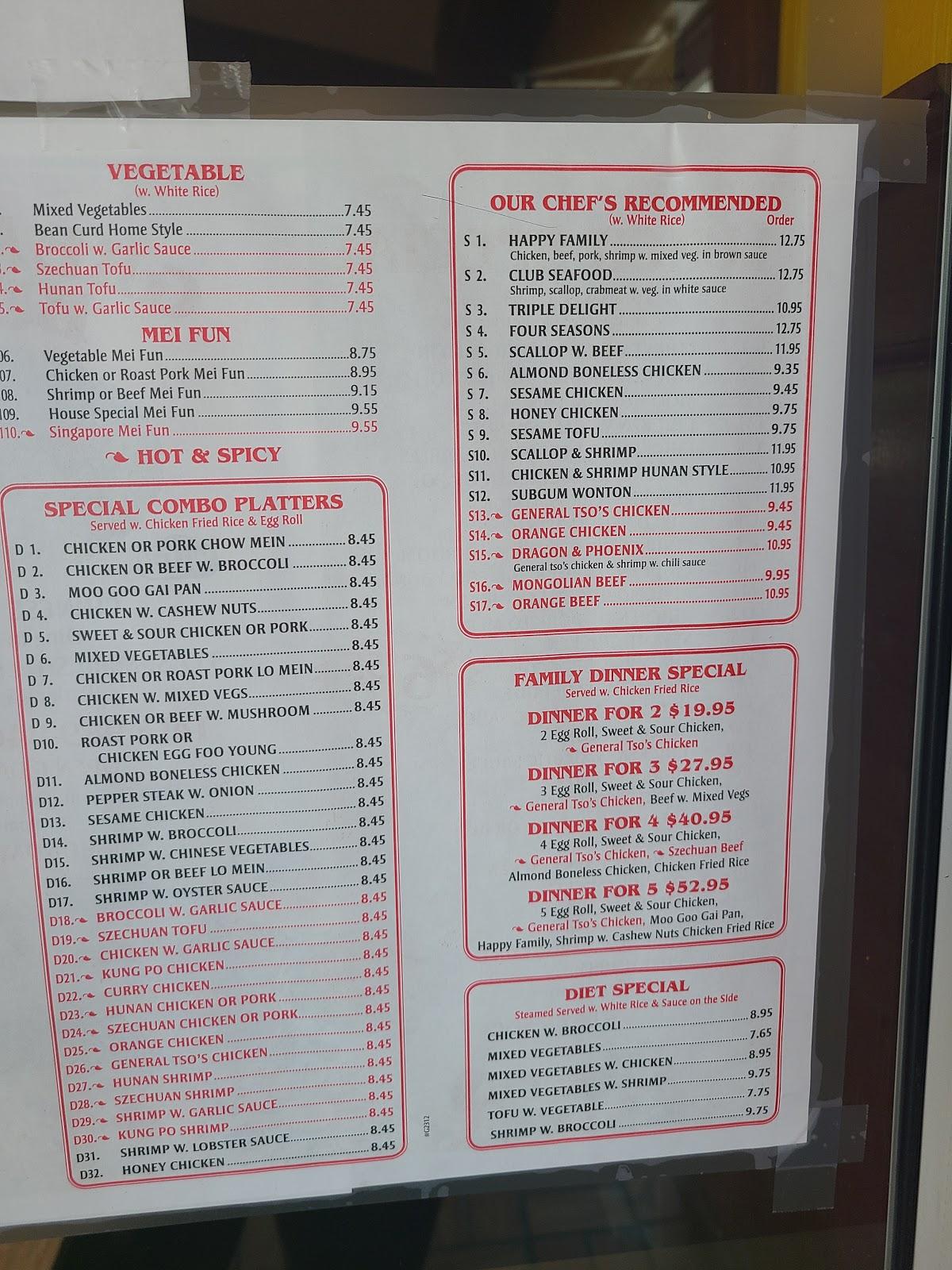 Menu At Great Wall Buffet Restaurant Standish