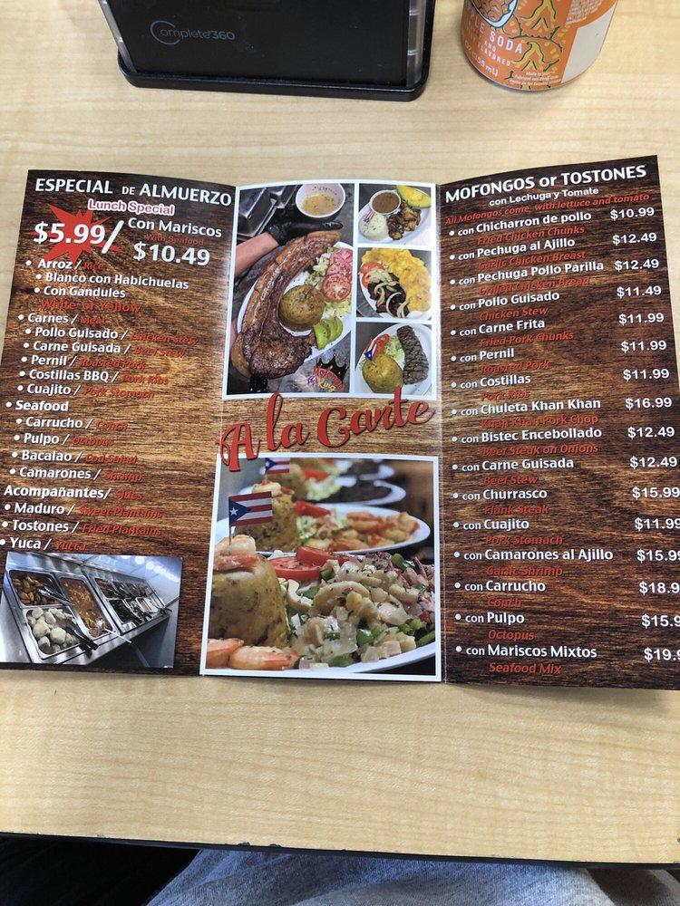 Menu At The Mofongo King Restaurant Port St Lucie 295 Sw Port St