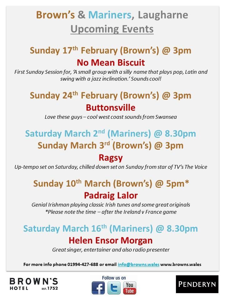 Menu at The New Three Mariners pub & bar, Laugharne