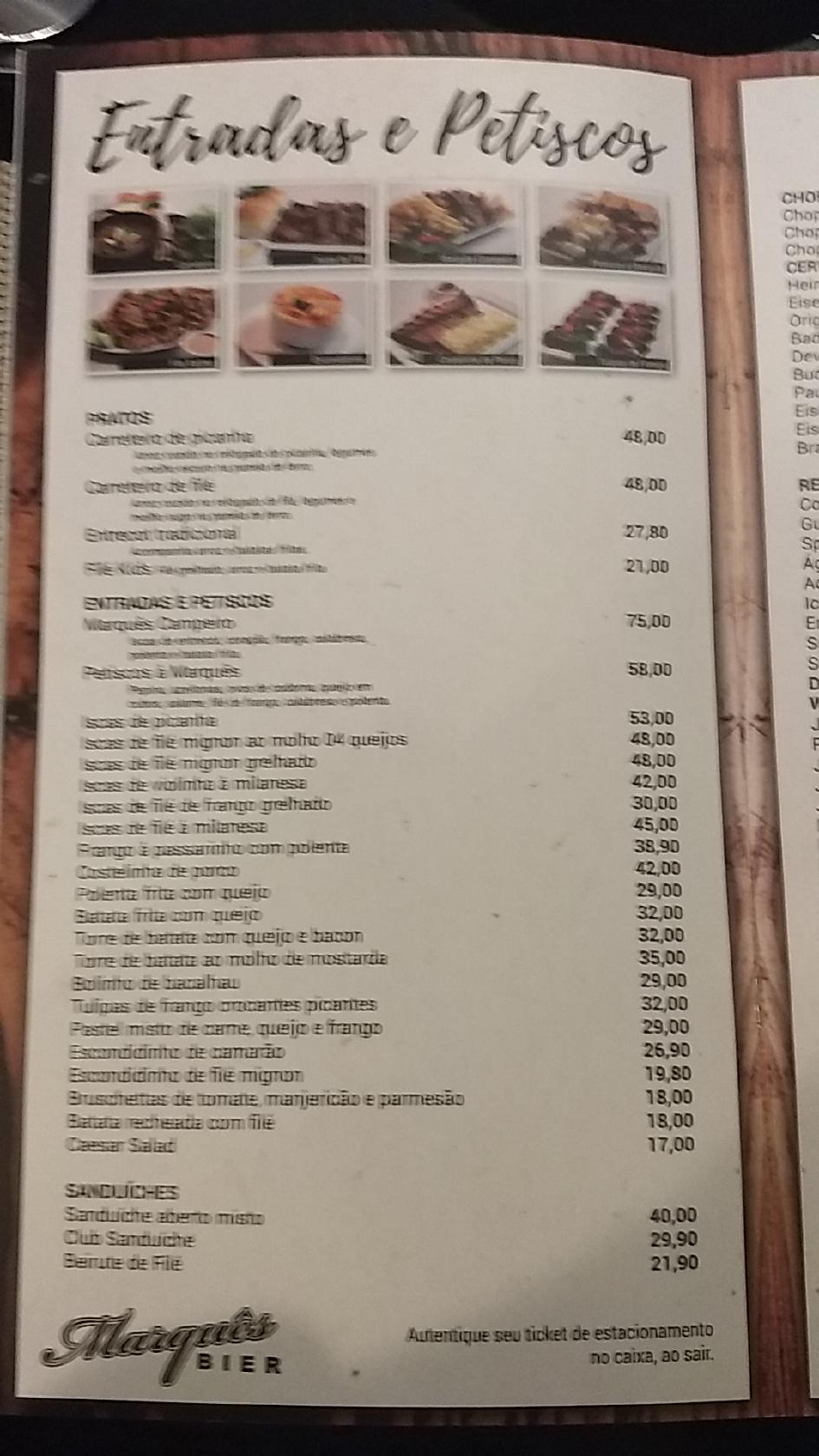 Bier Menu Bier Menu