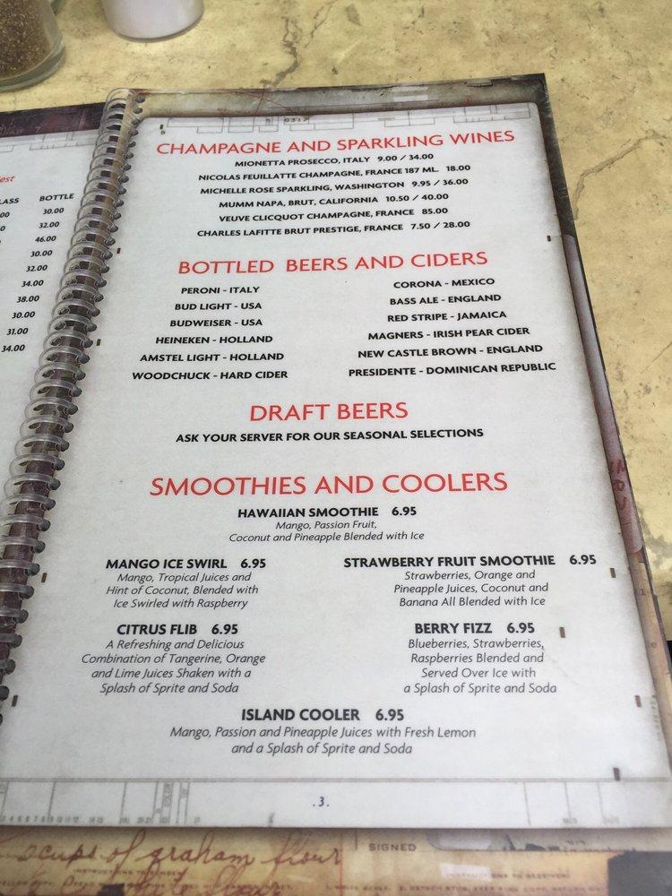 Menu at Nexxt Cafe, Miami Beach, 700 Lincoln Rd