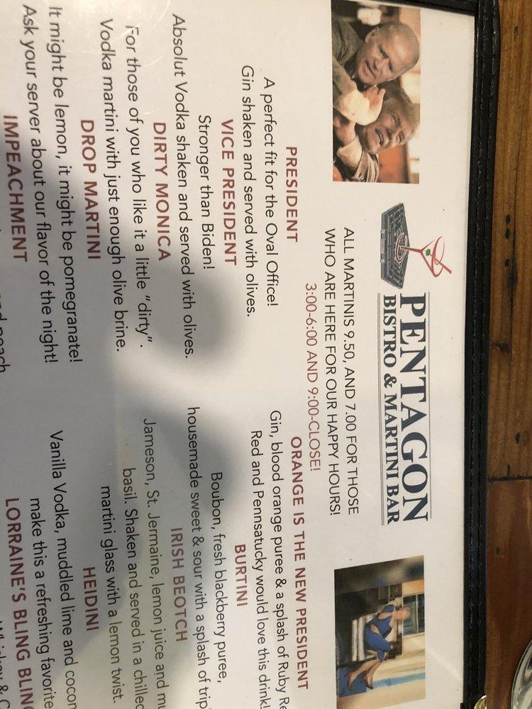 Menu at Pentagon Bistro & Martini Bar, Liberty Lake
