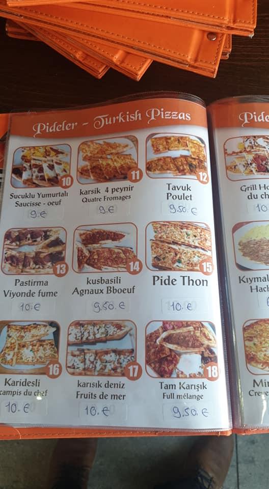 Menu de Bosphore