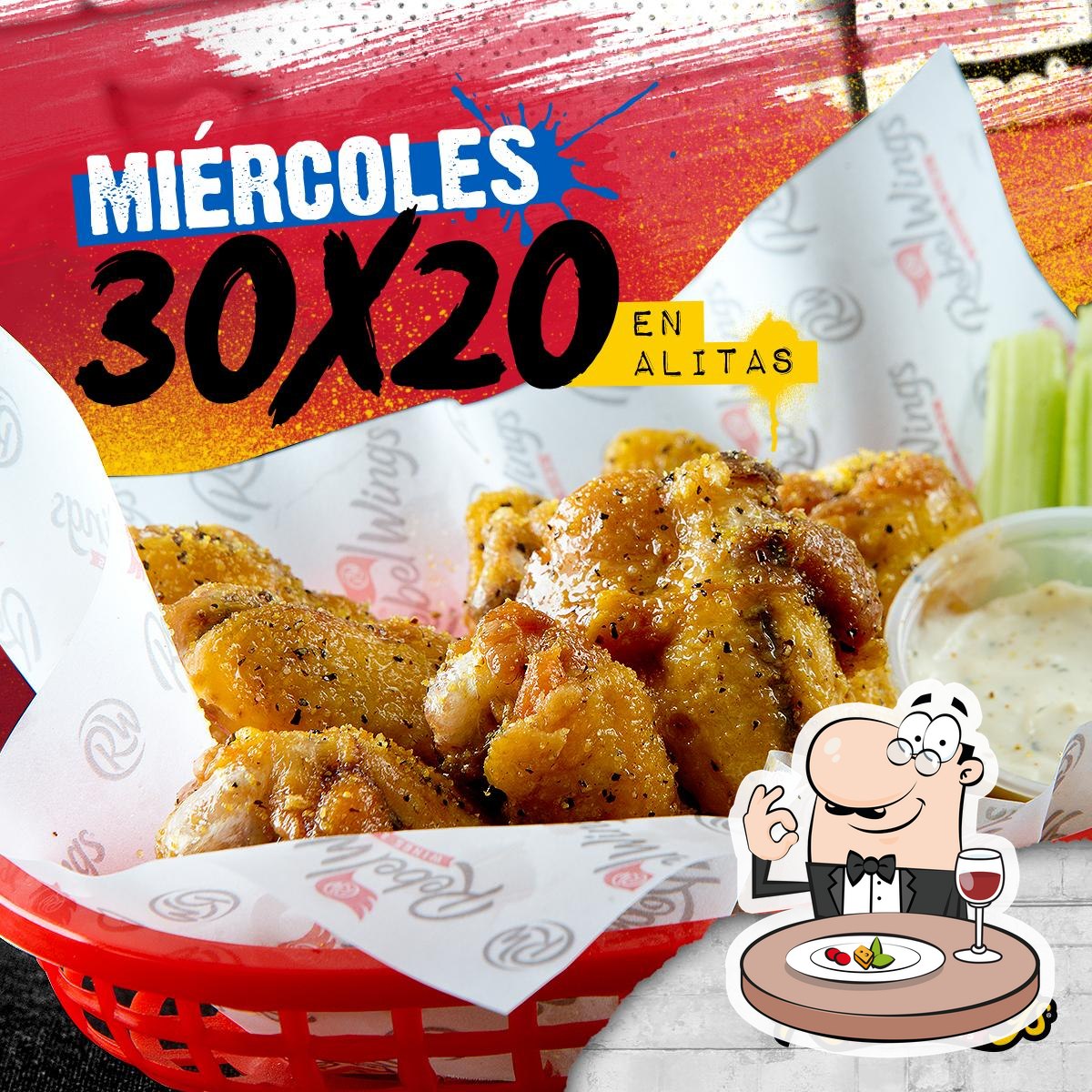 Rebel Wings pub & bar, Santiago de Querétaro, Av. de las Ciencias 2077 -  Restaurant menu and reviews