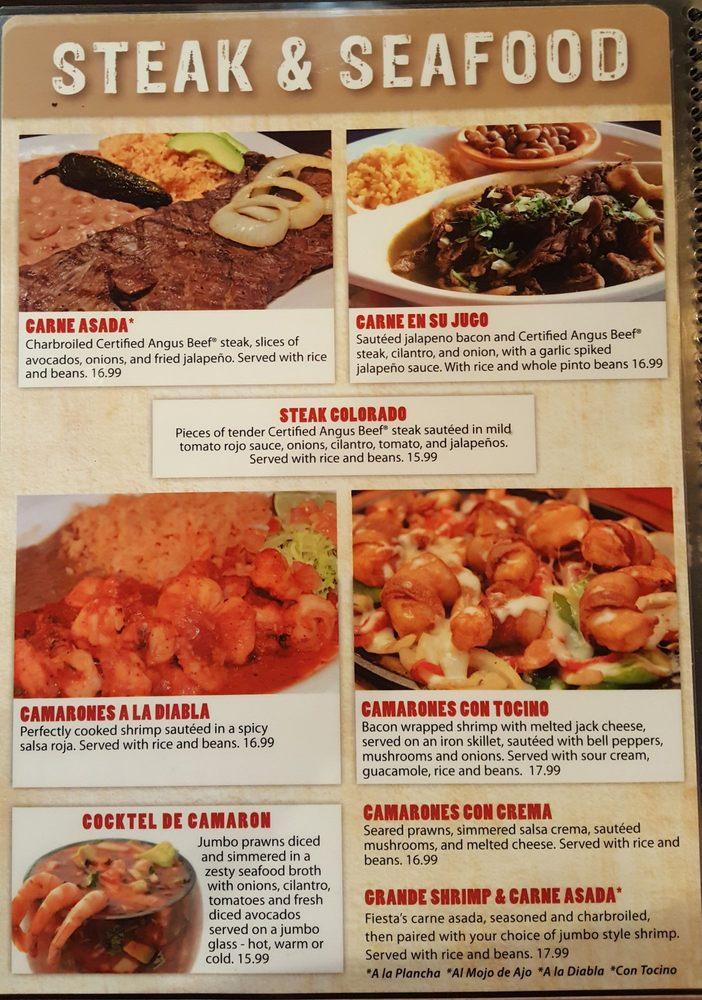 Menu at Fiesta Mexican Restaurant and Catering on Queensgate, Richland