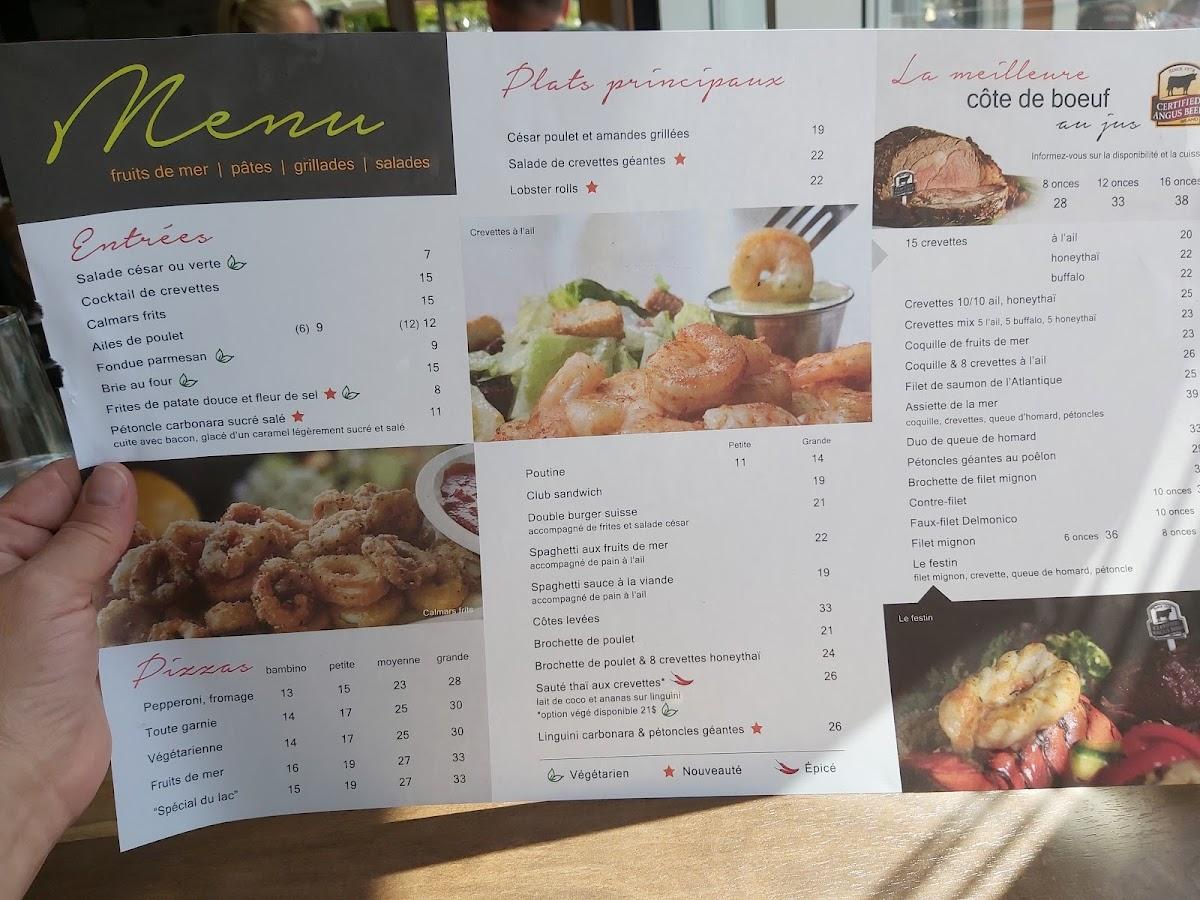 Menu au Brasserie Lac Brompton restaurant, SaintDenisdeBrompton