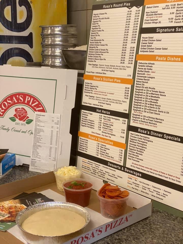 Menu at Rosa's Pizza pizzeria, New York City, 62-65 Fresh Pond Rd