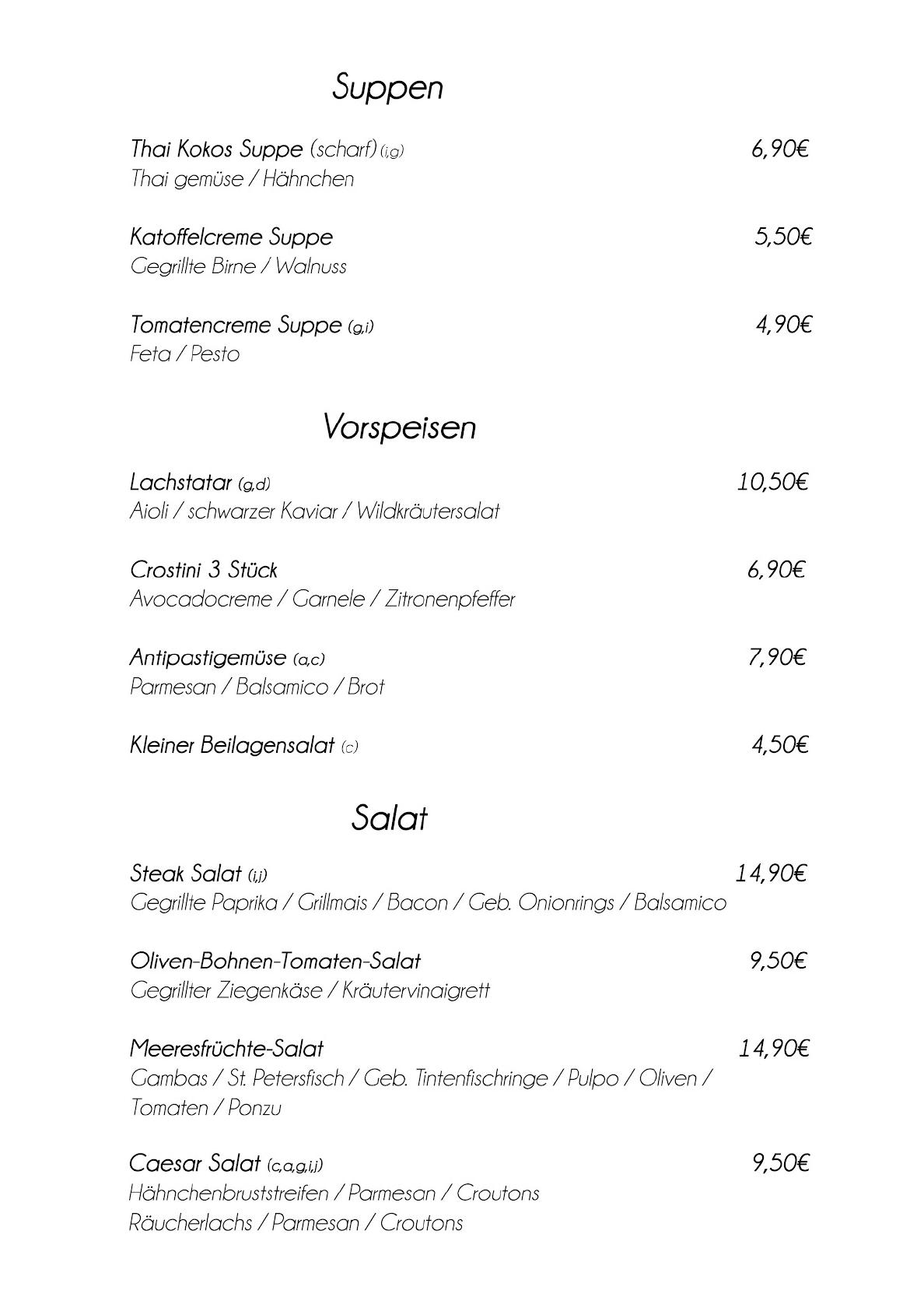 Speisekarte von Innsteg restaurant, Passau