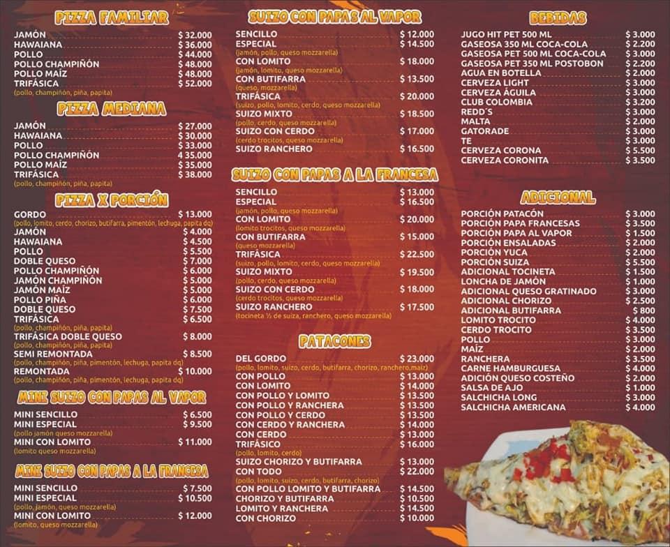 Menu at Comidas rápidas Lina restaurant, Montería