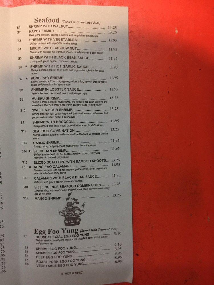 Menu at Happy Garden Chinese Restaurant, Burien